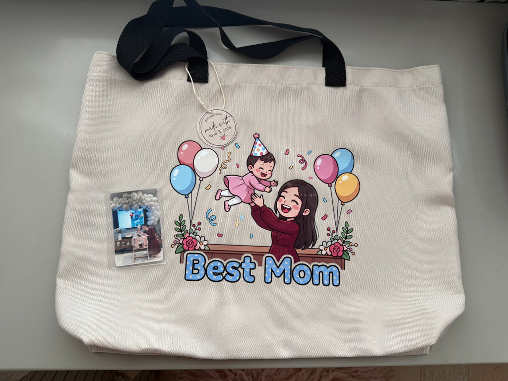 Custom Cartoon Avatar Tote (Medium/Large) - DTF transfer