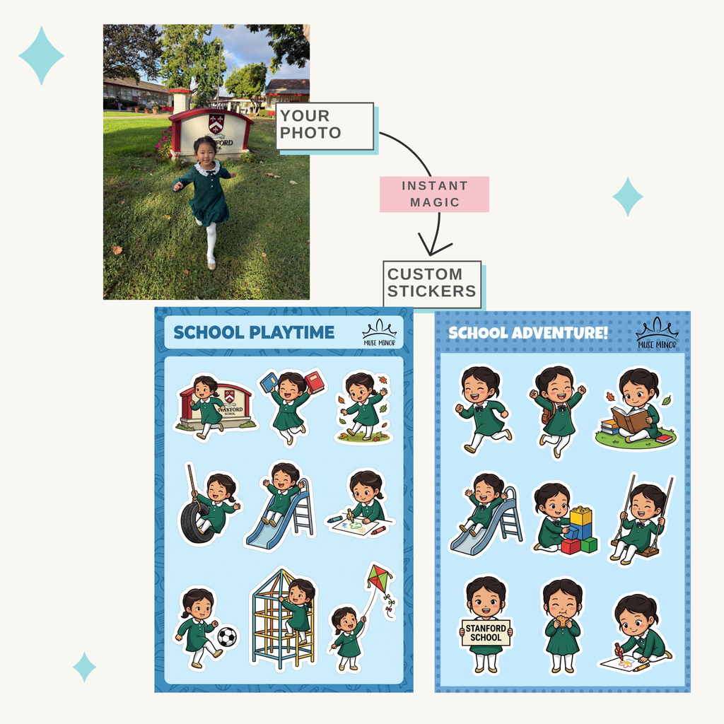 Custom Avatar Sticker Sheet (Instant Preview) – People & Pets