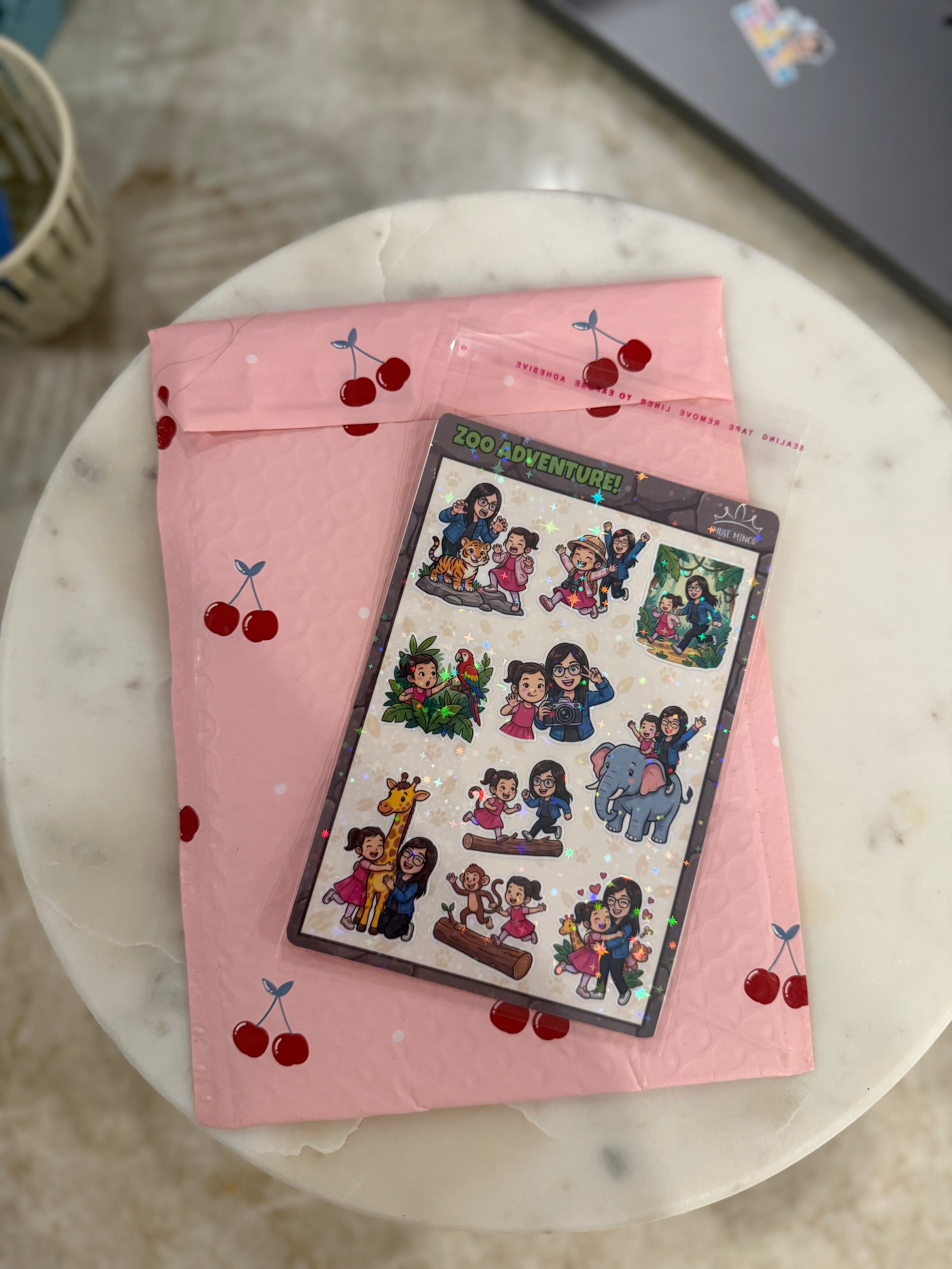 Custom Avatar Sticker Sheet (Instant Preview) – People & Pets