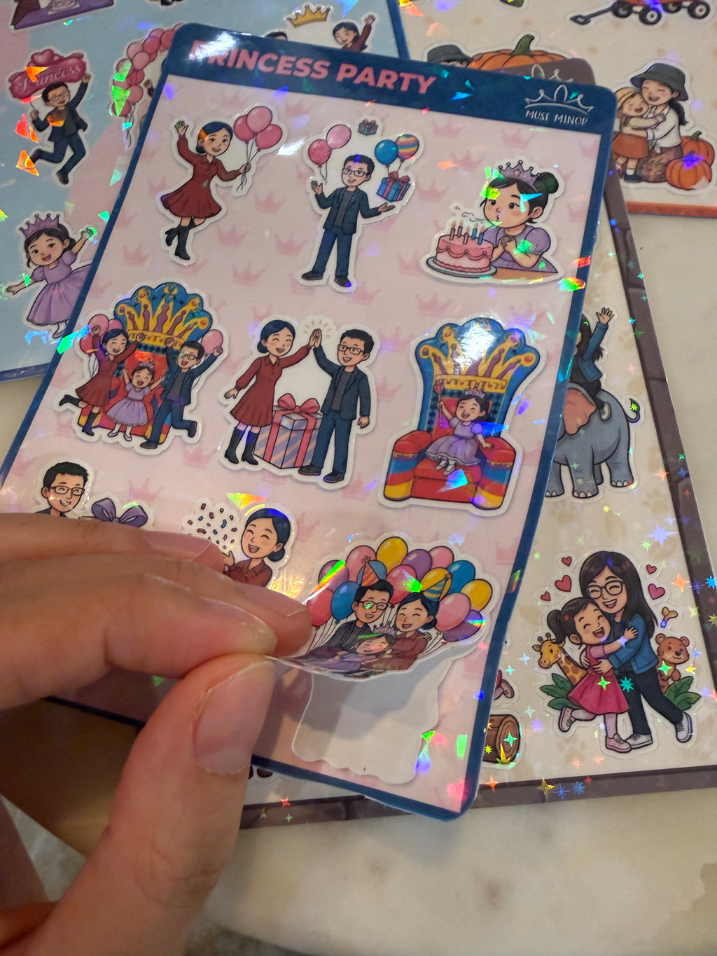 Custom Avatar Sticker Sheet (Instant Preview) – People & Pets