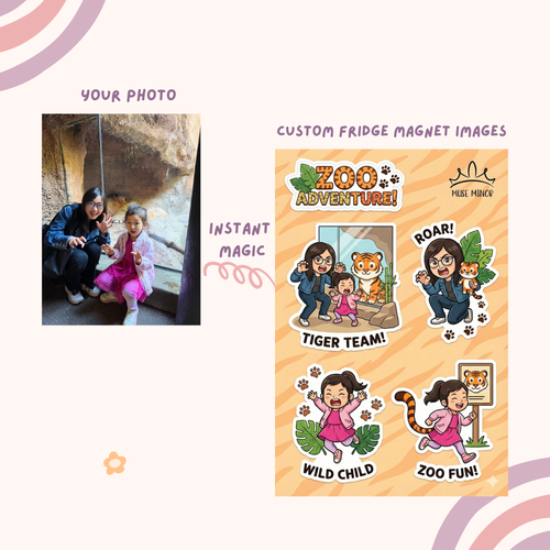 Custom Avatar Fridge Magnets (Instant Preview)