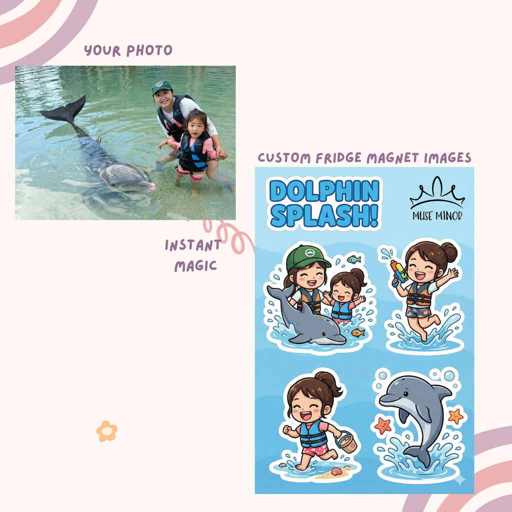 Custom Avatar Fridge Magnets (Instant Preview)