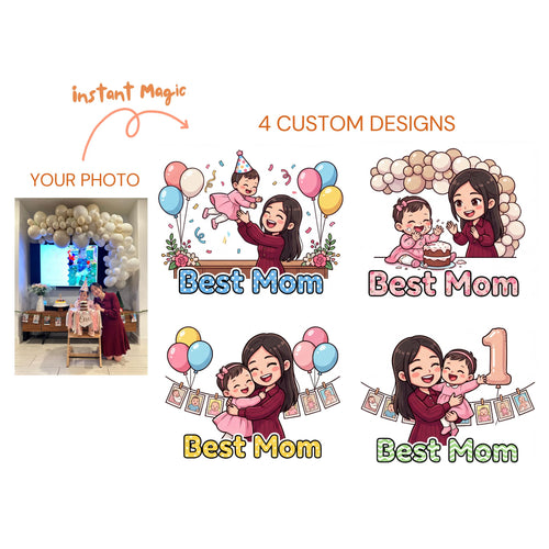 Custom Cartoon Avatar DTF Transfer Sheet – Ready to Press