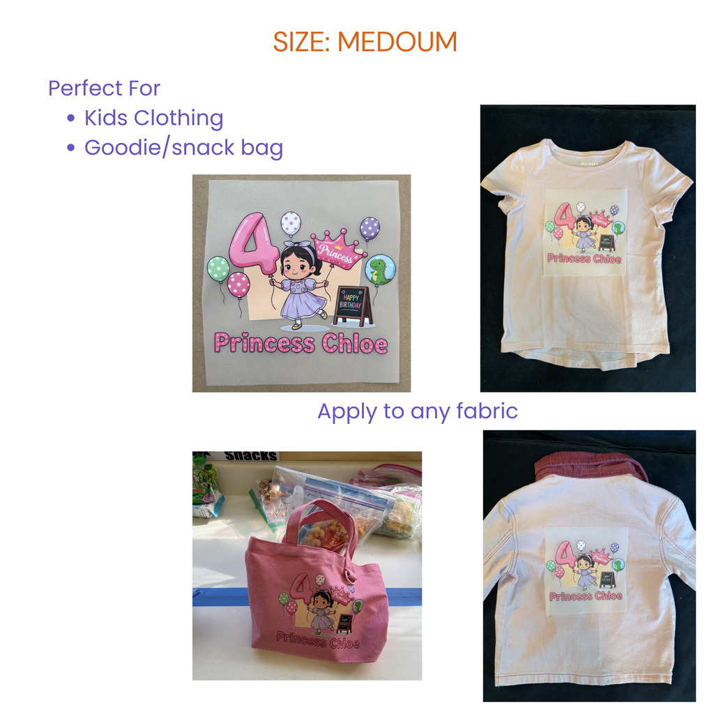 Custom Cartoon Avatar DTF Transfer Sheet – Ready to Press