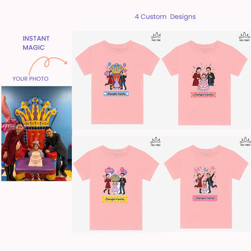 Custom Cartoon Avatar Family Tee - Unisex