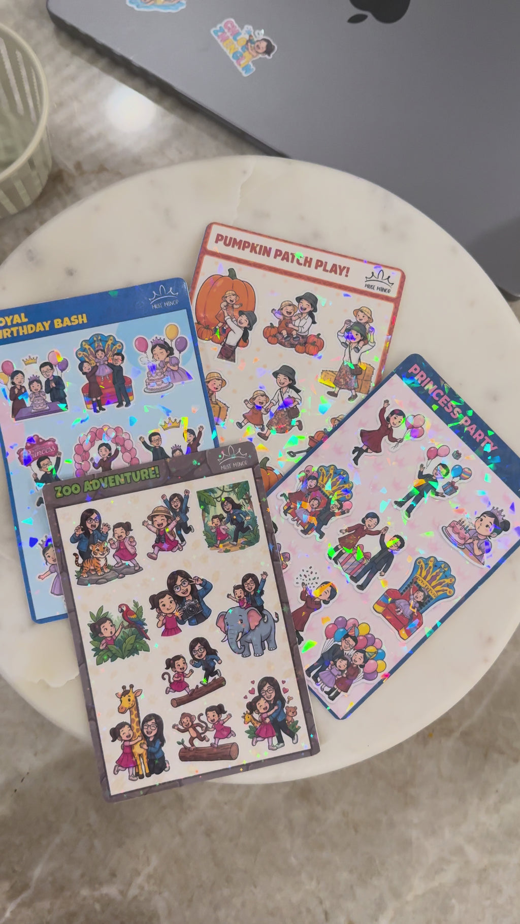Custom Avatar Sticker Sheet (Instant Preview) – People & Pets