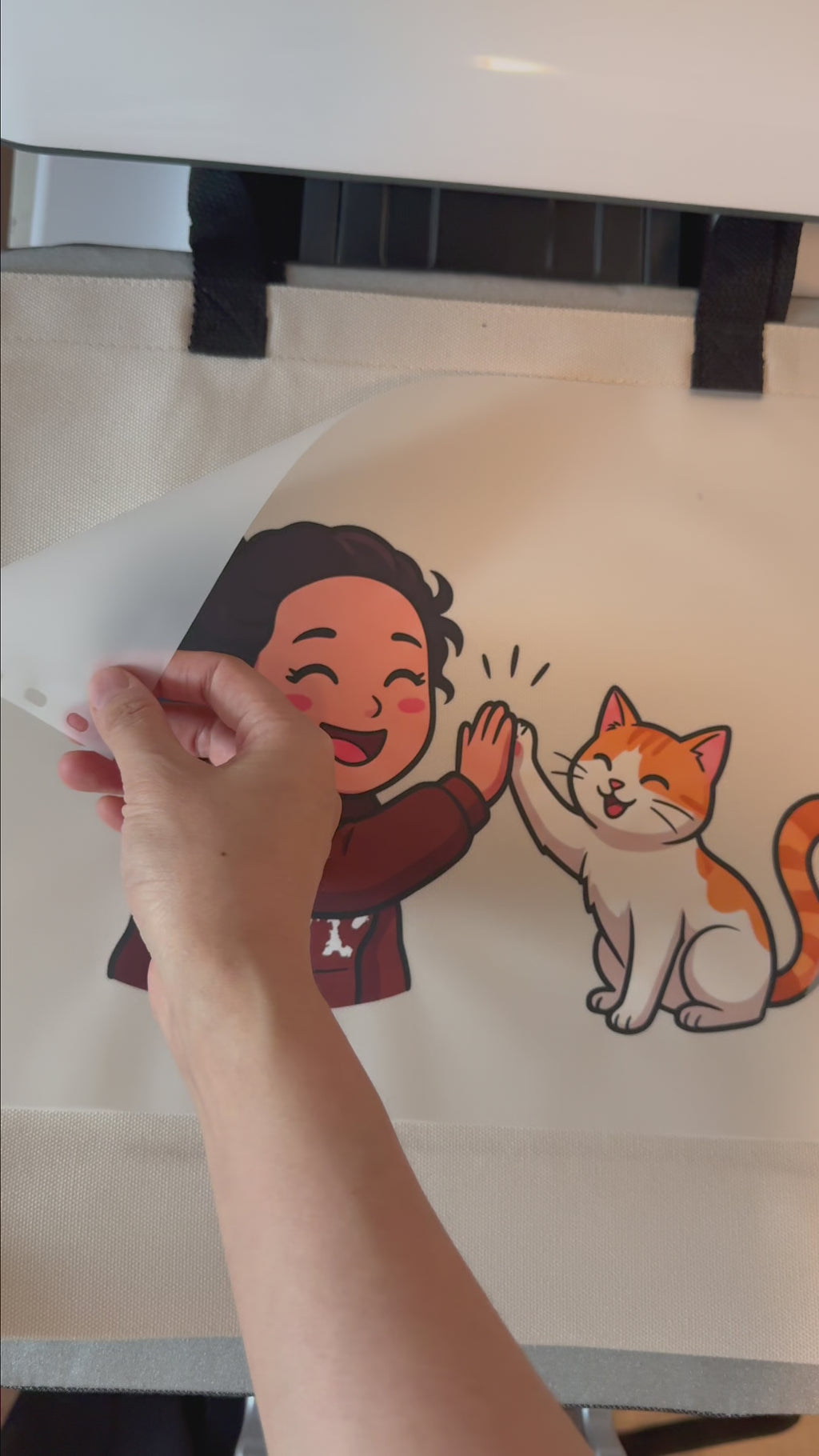 Custom Cartoon Avatar Tote (Medium/Large) - DTF transfer
