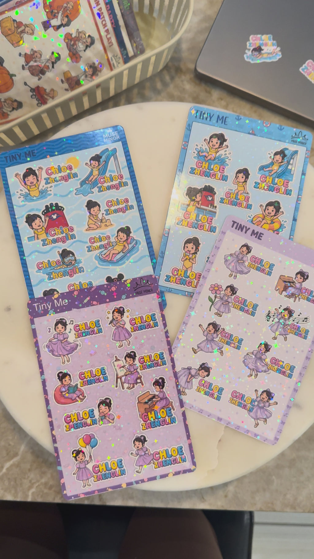 Custom Avatar Sticker with Custom Text (Instant Preview)