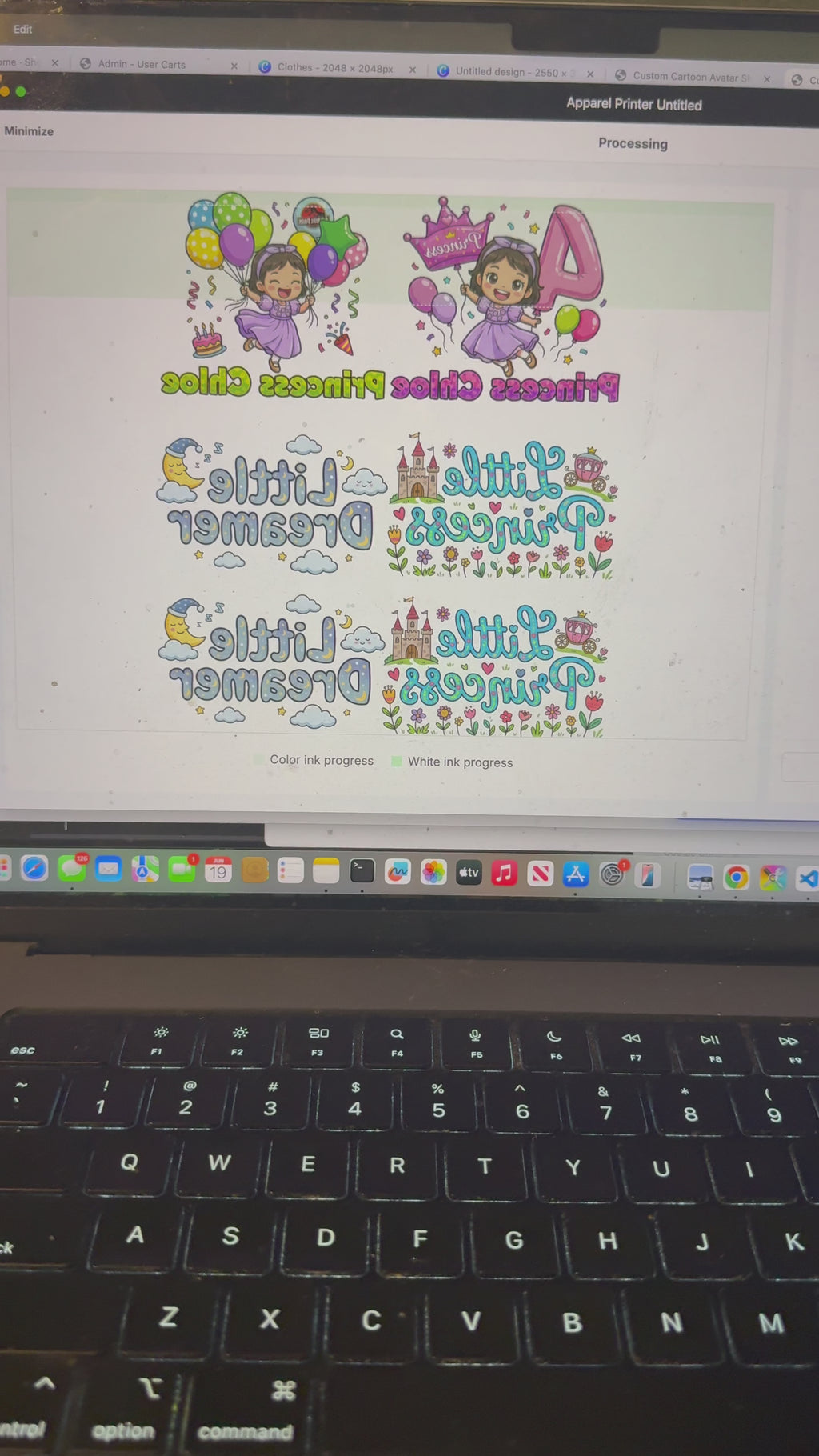 Custom Cartoon Avatar DTF Transfer Sheet – Ready to Press