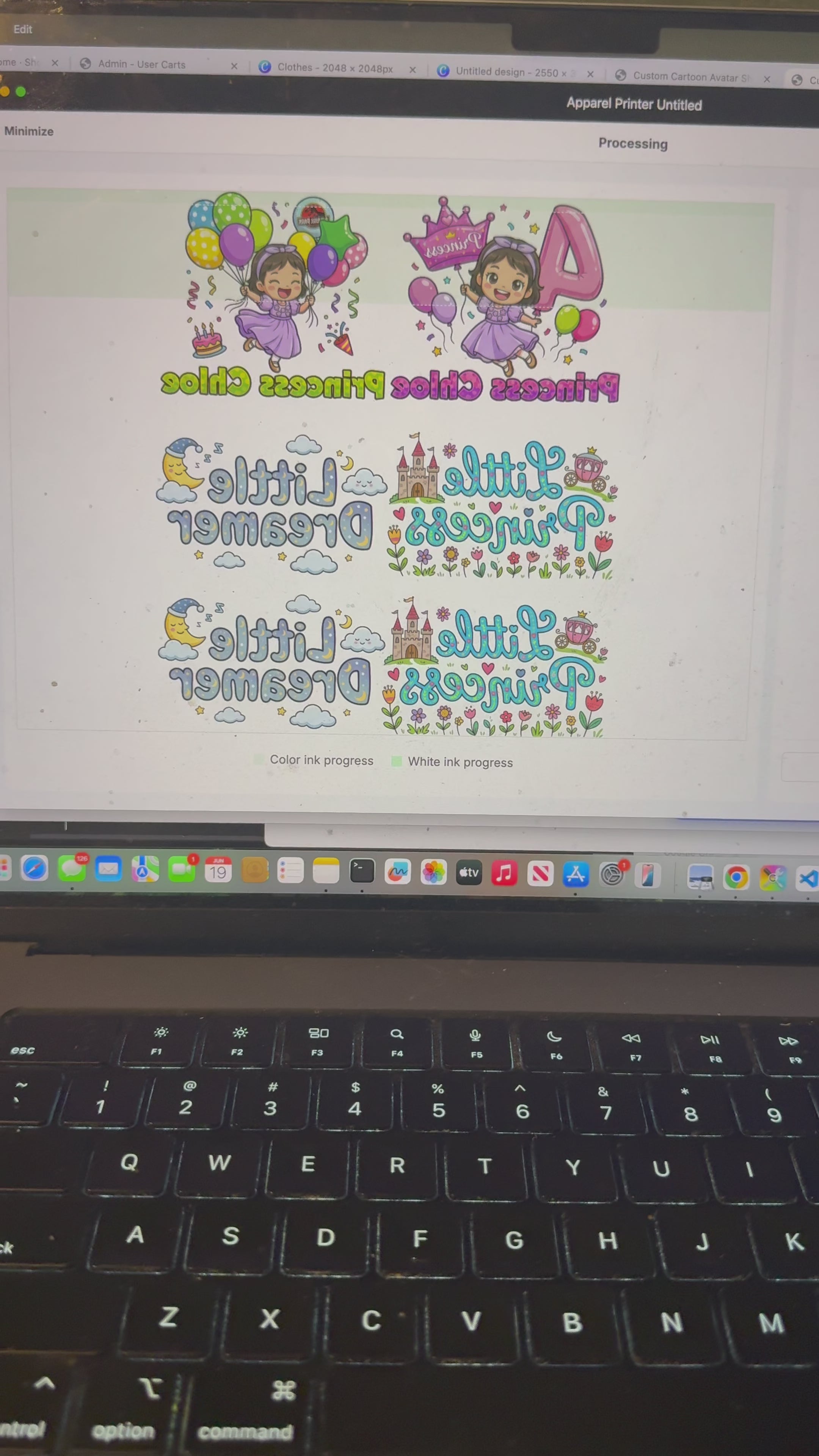 Custom Cartoon Avatar DTF Transfer Sheet – Ready to Press