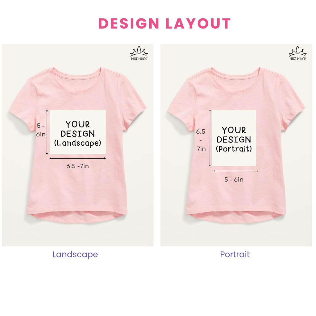 Custom Cartoon Avatar Short-Sleeve T-shirt for Girls - DTF transfer