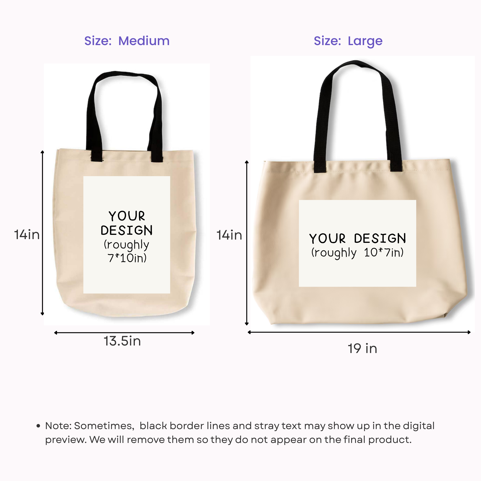 Custom Cartoon Avatar Tote (Medium/Large) - DTF transfer